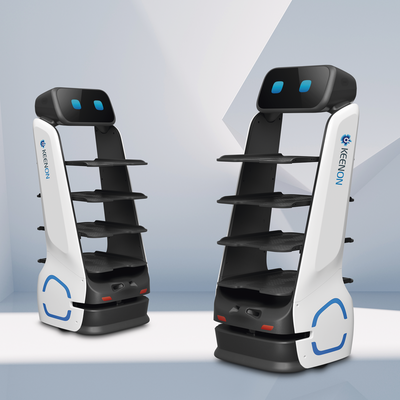 Robot de Entrega Dinerbot T9 / Capacidad de Carga 40 kg (88 lbs) / Pantalla Táctil HD 11.6" / Recarg - Image 5