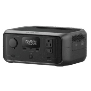 EcoFlow River 3 | Estación de Energía Portátil 245Wh Litio LFP / 2 AC 300 W (Max. 550W) / 1 USB-C 100W / 2 USB -A 12W / Cargador de Coche 8A a 12 o 24V / Conectividad WiFi y Bluetooth (App) / Carga Solar 110W Max.